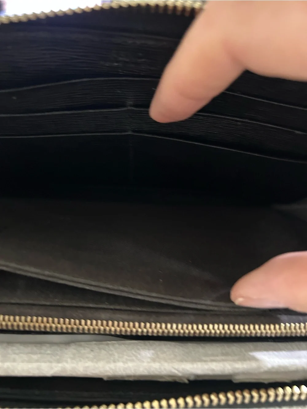 Fendi Black Continental Zip Around Wallet